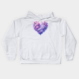 Heart Shaped Flowers Kids Hoodie